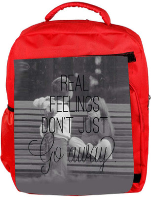 

Snoogg Eco Friendly Canvas Real Feelings Backpack Rucksack School Travel Unisex Casual Canvas Bag Bookbag Satchel 5 L Backpack(Red)