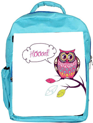 

Snoogg Eco Friendly Canvas Cute Vector Owl Hoooot Card Backpack Rucksack School Travel Unisex Casual Canvas Bag Bookbag Satchel 5 L Backpack(Blue)