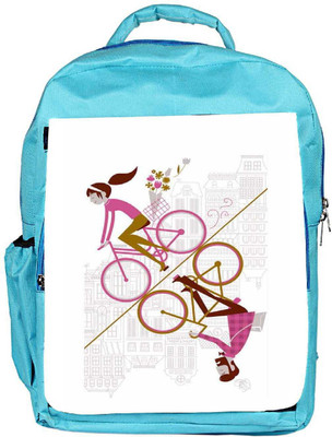

Snoogg Eco Friendly Canvas Mirror Cycling 2557 Backpack Rucksack School Travel Unisex Casual Canvas Bag Bookbag Satchel 5 L Backpack(Blue)