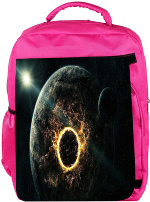 

Snoogg Eco Friendly Canvas Black R Designer Backpack Rucksack School Travel Unisex Casual Canvas Bag Bookbag Satchel 5 L Backpack(Pink)