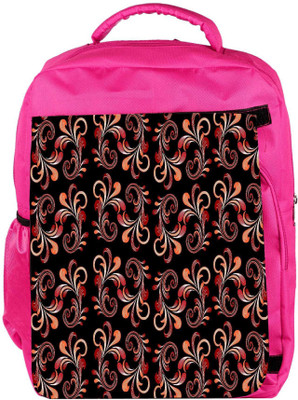 

Snoogg Eco Friendly Canvas Red Abstract Black Pattern Designer Backpack Rucksack School Travel Unisex Casual Canvas Bag Bookbag Satchel 5 L Backpack(Pink)