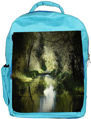

Snoogg Eco Friendly Canvas Dense Lake Designer Backpack Rucksack School Travel Unisex Casual Canvas Bag Bookbag Satchel 5 L Backpack(Blue)
