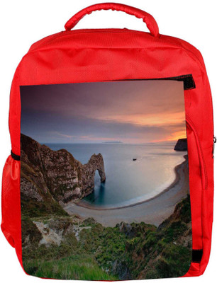 

Snoogg Eco Friendly Canvas Amazing Ocean View Designer Backpack Rucksack School Travel Unisex Casual Canvas Bag Bookbag Satchel 5 L Backpack(Red)