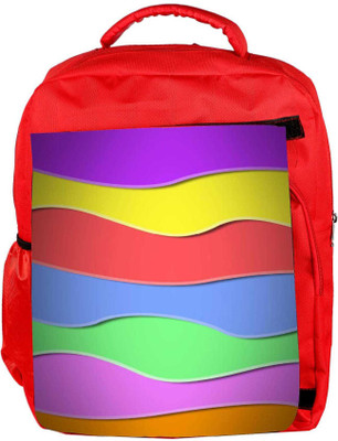 

Snoogg Eco Friendly Canvas Zoom Wave 2419 Backpack Rucksack School Travel Unisex Casual Canvas Bag Bookbag Satchel 5 L Backpack(Red)