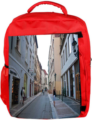 

Snoogg Eco Friendly Canvas Streets Designer Backpack Rucksack School Travel Unisex Casual Canvas Bag Bookbag Satchel 5 L Backpack(Red)