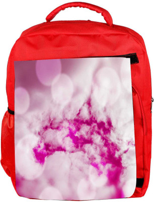

Snoogg Eco Friendly Canvas Cloud Pink Background Backpack Rucksack School Travel Unisex Casual Canvas Bag Bookbag Satchel 5 L Backpack(Red)