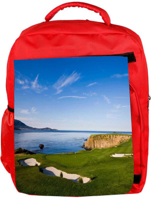 

Snoogg Eco Friendly Canvas Sea Side Golf Park Designer Backpack Rucksack School Travel Unisex Casual Canvas Bag Bookbag Satchel 5 L Backpack(Red)
