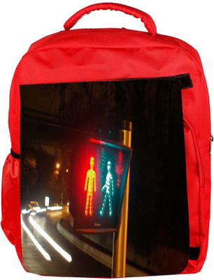 

Snoogg Eco Friendly Canvas Traffic Rules Designer Backpack Rucksack School Travel Unisex Casual Canvas Bag Bookbag Satchel 5 L Backpack(Red)