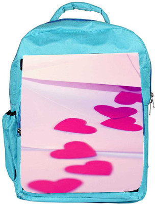 

Snoogg Eco Friendly Canvas Red Drop Heart Backpack Rucksack School Travel Unisex Casual Canvas Bag Bookbag Satchel 5 L Backpack(Blue)
