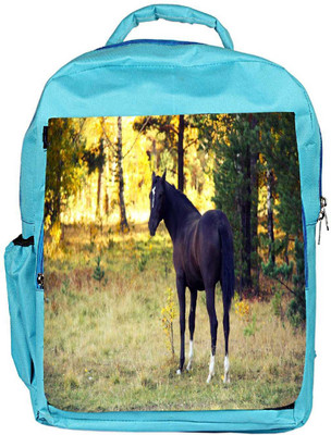 

Snoogg Eco Friendly Canvas Dark Black Horse Designer Backpack Rucksack School Travel Unisex Casual Canvas Bag Bookbag Satchel 5 L Backpack(Blue)