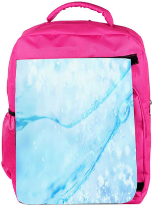 

Snoogg Eco Friendly Canvas Water Drops Designer Backpack Rucksack School Travel Unisex Casual Canvas Bag Bookbag Satchel 5 L Backpack(Pink)