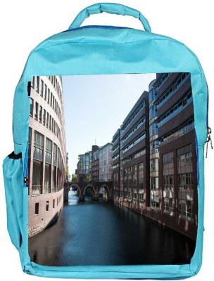 

Snoogg Eco Friendly Canvas Lake View City Designer Backpack Rucksack School Travel Unisex Casual Canvas Bag Bookbag Satchel 5 L Backpack(Blue)