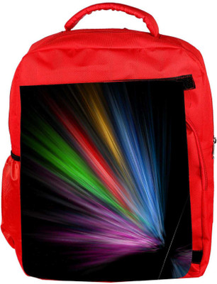 

Snoogg Eco Friendly Canvas Multicolor Rays Designer Backpack Rucksack School Travel Unisex Casual Canvas Bag Bookbag Satchel 5 L Backpack(Red)