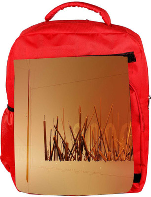 

Snoogg Eco Friendly Canvas Stocking Woods Designer Backpack Rucksack School Travel Unisex Casual Canvas Bag Bookbag Satchel 5 L Backpack(Red)