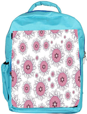 

Snoogg Eco Friendly Canvas Pink Circles Designer Backpack Rucksack School Travel Unisex Casual Canvas Bag Bookbag Satchel 5 L Backpack(Blue)
