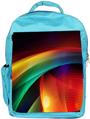 

Snoogg Eco Friendly Canvas Abstract Mixed Color Designer Backpack Rucksack School Travel Unisex Casual Canvas Bag Bookbag Satchel 5 L Backpack(Blue)