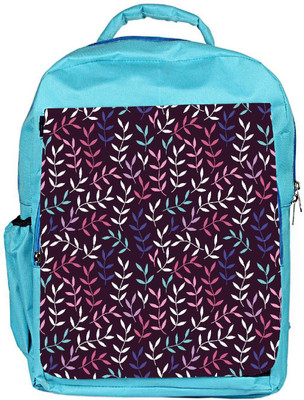 

Snoogg Eco Friendly Canvas Colorful Leaves Designer Backpack Rucksack School Travel Unisex Casual Canvas Bag Bookbag Satchel 5 L Backpack(Blue)