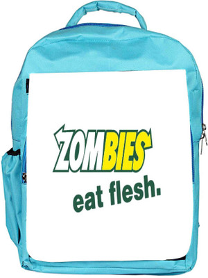 

Snoogg Eco Friendly Canvas Zombies Eat Flesh Backpack Rucksack School Travel Unisex Casual Canvas Bag Bookbag Satchel 5 L Backpack(Blue)