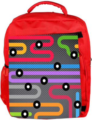 

Snoogg Eco Friendly Canvas Flow Free Tube Backpack Rucksack School Travel Unisex Casual Canvas Bag Bookbag Satchel 5 L Backpack(Red)