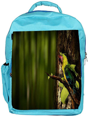 

Snoogg Eco Friendly Canvas Colorful Parrot Designer Backpack Rucksack School Travel Unisex Casual Canvas Bag Bookbag Satchel 5 L Backpack(Blue)