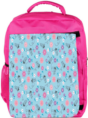 

Snoogg Eco Friendly Canvas Bee Flower Pattern Backpack Rucksack School Travel Unisex Casual Canvas Bag Bookbag Satchel 5 L Backpack(Pink)