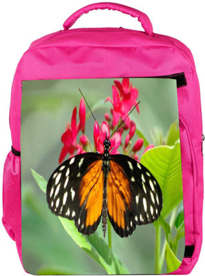 

Snoogg Eco Friendly Canvas Dragon Butterfly Designer Backpack Rucksack School Travel Unisex Casual Canvas Bag Bookbag Satchel 5 L Backpack(Pink)