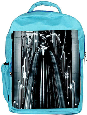

Snoogg Eco Friendly Canvas Nite Road View Designer Backpack Rucksack School Travel Unisex Casual Canvas Bag Bookbag Satchel 5 L Backpack(Blue)