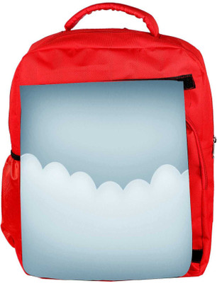 

Snoogg Eco Friendly Canvas White Clouds Designer Backpack Rucksack School Travel Unisex Casual Canvas Bag Bookbag Satchel 5 L Backpack(Red)