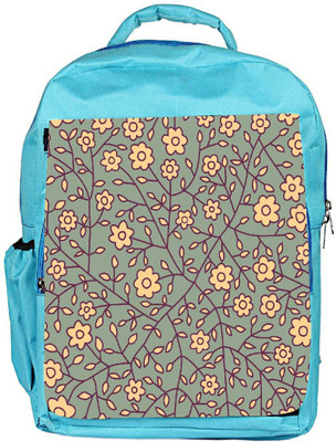 

Snoogg Eco Friendly Canvas Cream Flowers Designer Backpack Rucksack School Travel Unisex Casual Canvas Bag Bookbag Satchel 5 L Backpack(Blue)