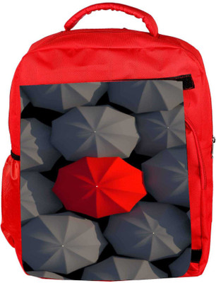 

Snoogg Eco Friendly Canvas Red And Black Umbrella Designer Backpack Rucksack School Travel Unisex Casual Canvas Bag Bookbag Satchel 5 L Backpack(Red)