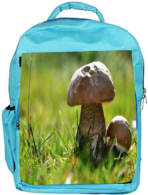 

Snoogg Eco Friendly Canvas Tiny Mushroom Designer Backpack Rucksack School Travel Unisex Casual Canvas Bag Bookbag Satchel 5 L Backpack(Blue)
