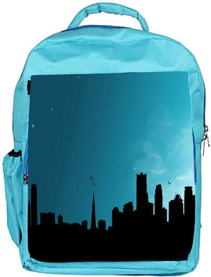 

Snoogg Eco Friendly Canvas Black Building Designer Backpack Rucksack School Travel Unisex Casual Canvas Bag Bookbag Satchel 5 L Backpack(Blue)
