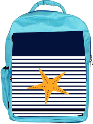 

Snoogg Eco Friendly Canvas Starfish Nautica Backpack Rucksack School Travel Unisex Casual Canvas Bag Bookbag Satchel 5 L Backpack(Blue)