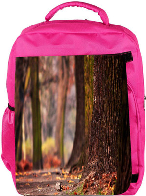 

Snoogg Eco Friendly Canvas Abstract Huge Tree Designer Backpack Rucksack School Travel Unisex Casual Canvas Bag Bookbag Satchel 5 L Backpack(Pink)