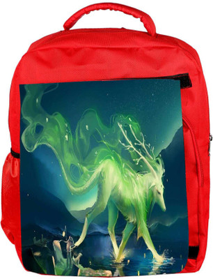 

Snoogg Eco Friendly Canvas Mysterious Deer Designer Backpack Rucksack School Travel Unisex Casual Canvas Bag Bookbag Satchel 5 L Backpack(Red)