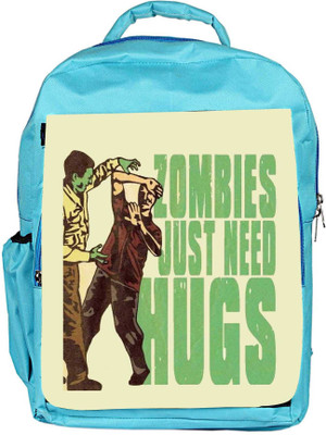 

Snoogg Eco Friendly Canvas Zombies Need Hugs Backpack Rucksack School Travel Unisex Casual Canvas Bag Bookbag Satchel 5 L Backpack(Blue)
