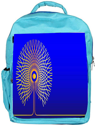 

Snoogg Eco Friendly Canvas Abstract Golden Tree Backpack Rucksack School Travel Unisex Casual Canvas Bag Bookbag Satchel 5 L Backpack(Blue)
