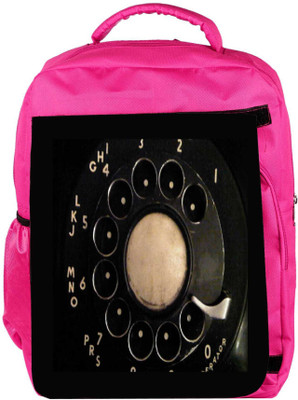 

Snoogg Eco Friendly Canvas Vintage Phone Backpack Rucksack School Travel Unisex Casual Canvas Bag Bookbag Satchel 5 L Backpack(Pink)