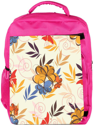 

Snoogg Eco Friendly Canvas Colorful Flowers Designer Backpack Rucksack School Travel Unisex Casual Canvas Bag Bookbag Satchel 5 L Backpack(Pink)