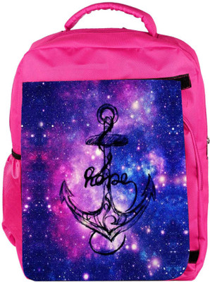 

Snoogg Eco Friendly Canvas Anchor Universe Backpack Rucksack School Travel Unisex Casual Canvas Bag Bookbag Satchel 5 L Backpack(Pink)