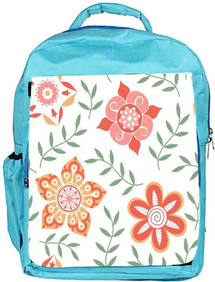 

Snoogg Eco Friendly Canvas Colorful Floral Seamless Pattern In Cartoon Style Seamless Pattern Backpack Rucksack School Travel Unisex Casual Canvas Bag Bookbag Satchel 5 L Backpack(Blue)