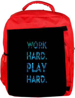 

Snoogg Eco Friendly Canvas Work Hard Play Hard Backpack Rucksack School Travel Unisex Casual Canvas Bag Bookbag Satchel 5 L Backpack(Red)