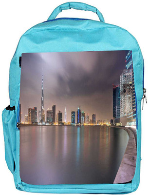 

Snoogg Eco Friendly Canvas City Of Life Designer Backpack Rucksack School Travel Unisex Casual Canvas Bag Bookbag Satchel 5 L Backpack(Blue)