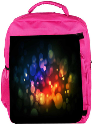 

Snoogg Eco Friendly Canvas Multicolor Bubbles Designer Backpack Rucksack School Travel Unisex Casual Canvas Bag Bookbag Satchel 5 L Backpack(Pink)