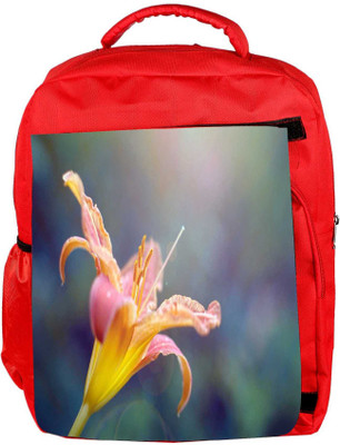 

Snoogg Eco Friendly Canvas Yellow Flower And Butterfly Designer Backpack Rucksack School Travel Unisex Casual Canvas Bag Bookbag Satchel 5 L Backpack(Red)
