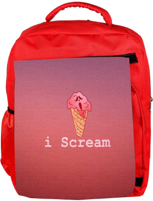 

Snoogg Eco Friendly Canvas I Scream Backpack Rucksack School Travel Unisex Casual Canvas Bag Bookbag Satchel 5 L Backpack(Red)