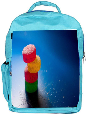 

Snoogg Eco Friendly Canvas Colorful Sweets Designer Backpack Rucksack School Travel Unisex Casual Canvas Bag Bookbag Satchel 5 L Backpack(Blue)