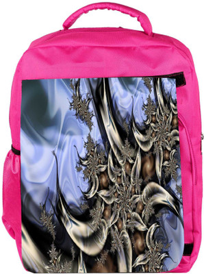 

Snoogg Eco Friendly Canvas Fractal Swirling Smoke Designer Backpack Rucksack School Travel Unisex Casual Canvas Bag Bookbag Satchel 5 L Backpack(Pink)