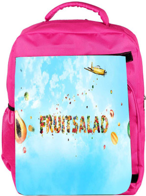 

Snoogg Eco Friendly Canvas Fruitsalad Designer Backpack Rucksack School Travel Unisex Casual Canvas Bag Bookbag Satchel 5 L Backpack(Pink)