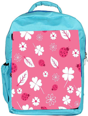 

Snoogg Eco Friendly Canvas White Flower Designer Backpack Rucksack School Travel Unisex Casual Canvas Bag Bookbag Satchel 5 L Backpack(Blue)
